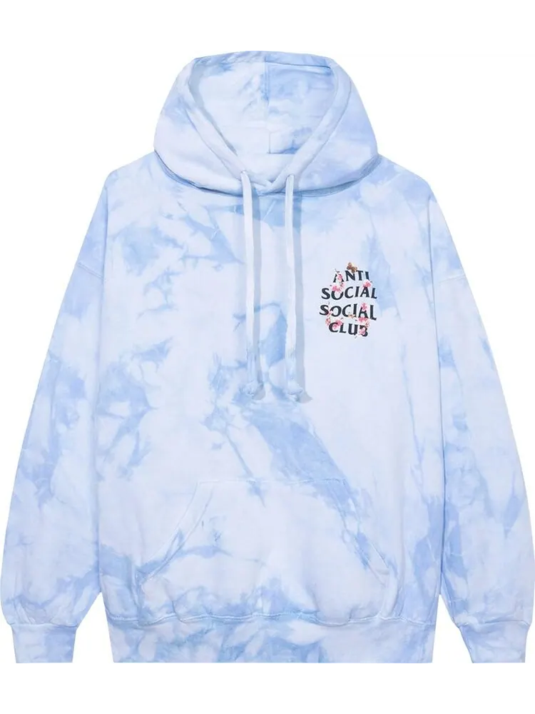 Худи Anti Social Social Club Kkoch Never Dies Tie Dye Hoodie 'Blue' — изображение 1 из 2, синий