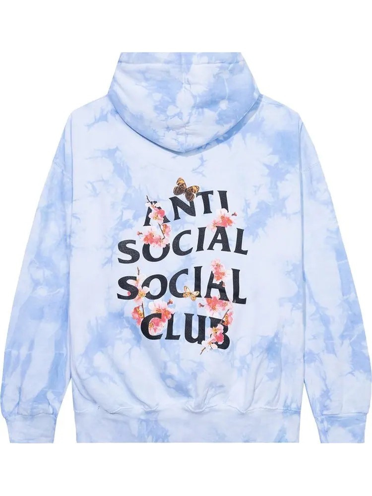 Худи Anti Social Social Club Kkoch Never Dies Tie Dye Hoodie 'Blue' — изображение 2 из 2, синий
