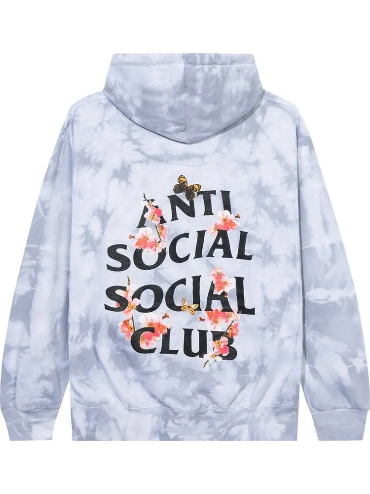 Худи Anti Social Social Club Kkoch Never Dies Tie Dye Hoodie 'Grey' — изображение 2 из 2, серый