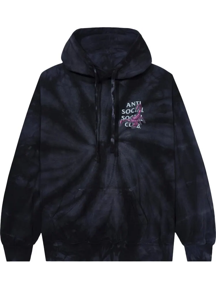 Худи Anti Social Social Club Moodsting Tie Dye Hoodie 'Black' — изображение 1 из 2, черный