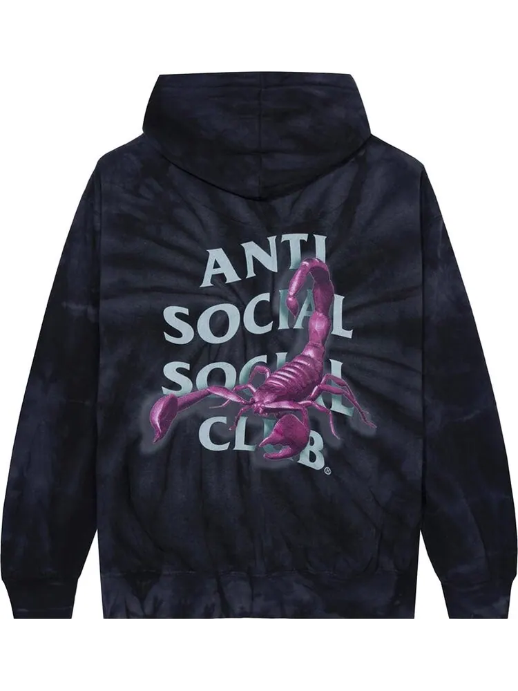 Худи Anti Social Social Club Moodsting Tie Dye Hoodie 'Black' — изображение 2 из 2, черный