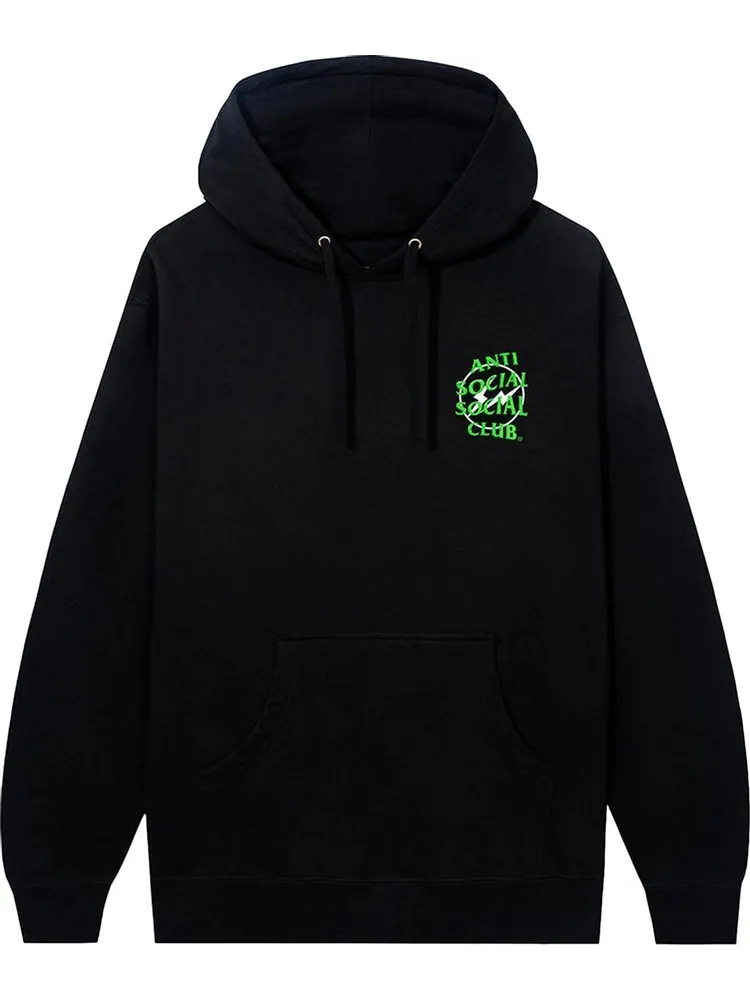 Худи Anti Social Social Club x Fragment Precious Petals Hoodie 'Black/Green' — изображение 1 из 2, черный
