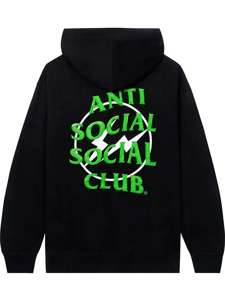 Худи Anti Social Social Club x Fragment Precious Petals Hoodie 'Black/Green' — изображение 2 из 2, черный