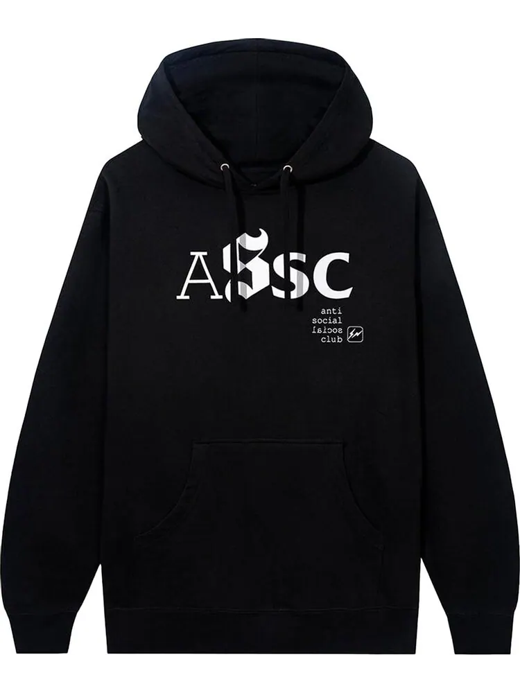 Худи Anti Social Social Club x Fragment Type A Hoodie 'Black' — изображение 1 из 2, черный