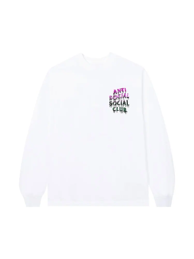 Лонгслив Anti Social Social Club Mind Melt Long-Sleeve Tee 'White' — изображение 1 из 2, белый
