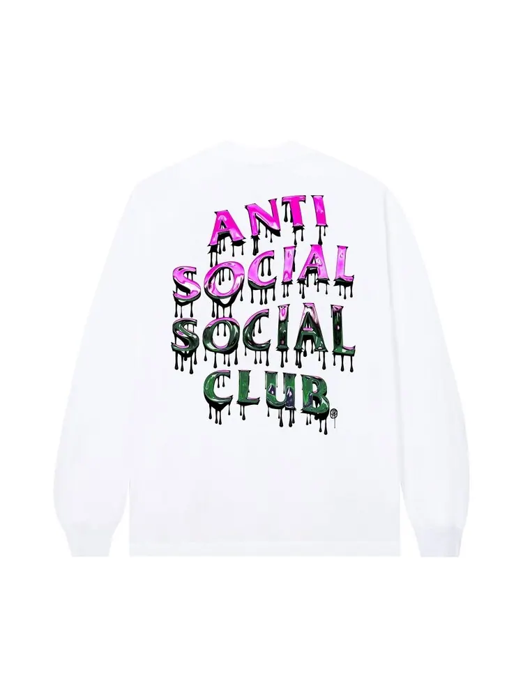 Лонгслив Anti Social Social Club Mind Melt Long-Sleeve Tee 'White' — изображение 2 из 2, белый