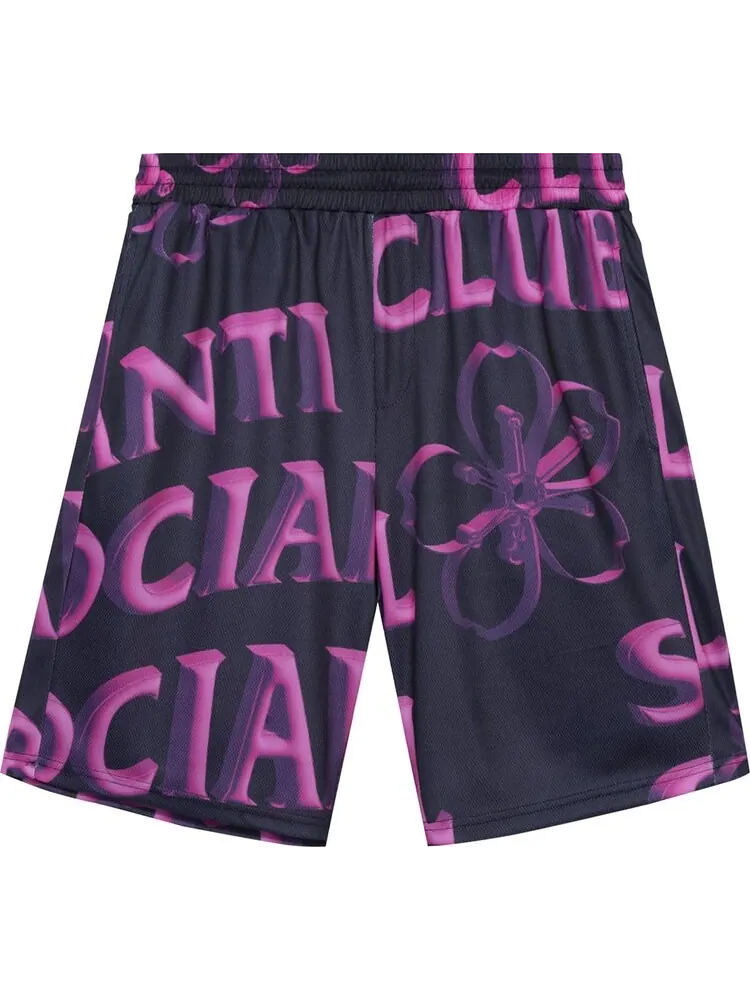 Шорты Anti Social Social Club Coral Crush Bored Mesh Shorts 'Black' — изображение 1 из 2, черный