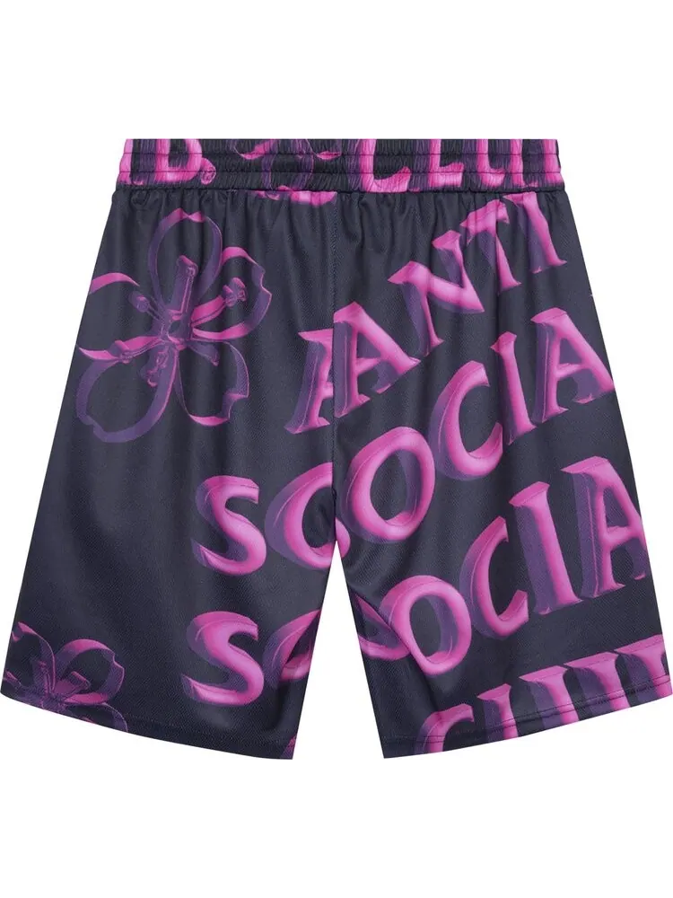 Шорты Anti Social Social Club Coral Crush Bored Mesh Shorts 'Black' — изображение 2 из 2, черный