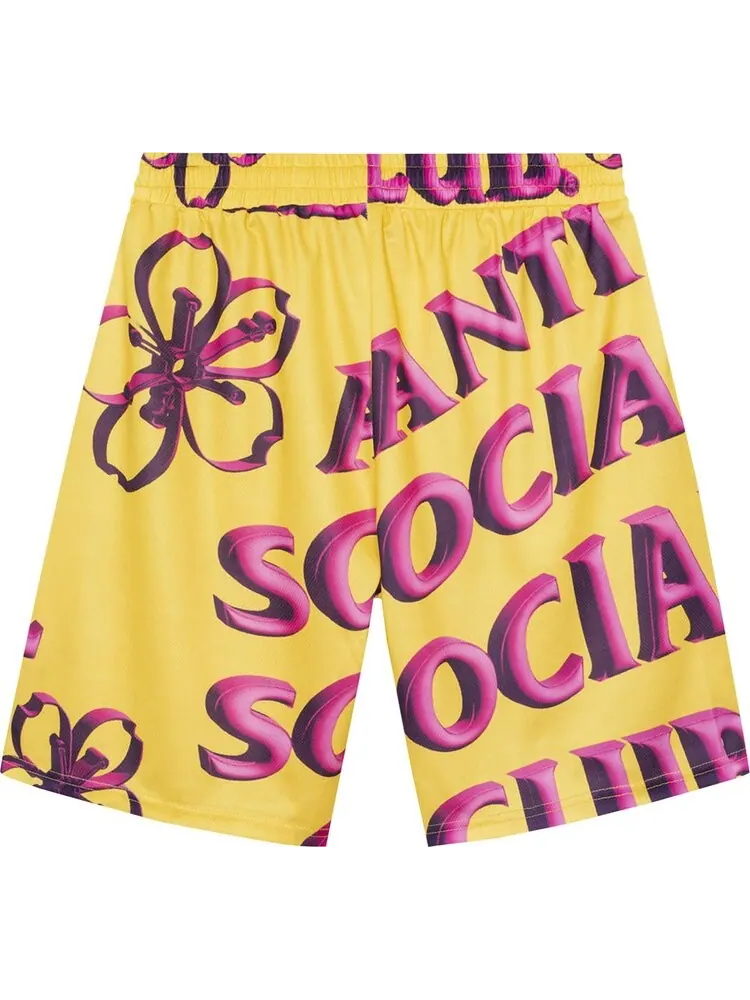 Шорты Anti Social Social Club Coral Crush Bored Yellow Mesh Shorts 'Yellow' — изображение 2 из 2, желтый