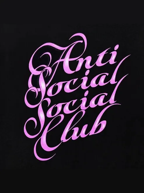 Футболка с ресницами Anti Social Social Club — изображение 4 из 4, черный