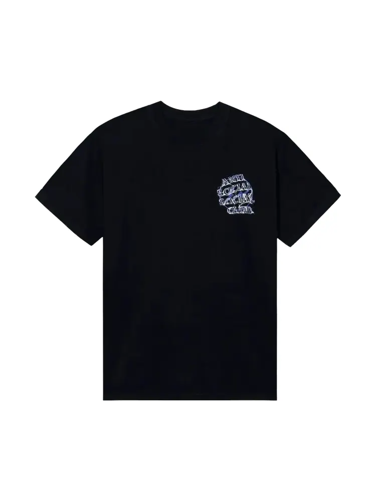 Футболка Anti Social Social Club x Fragment Bolt 'Black/Navy' — изображение 1 из 3, черный