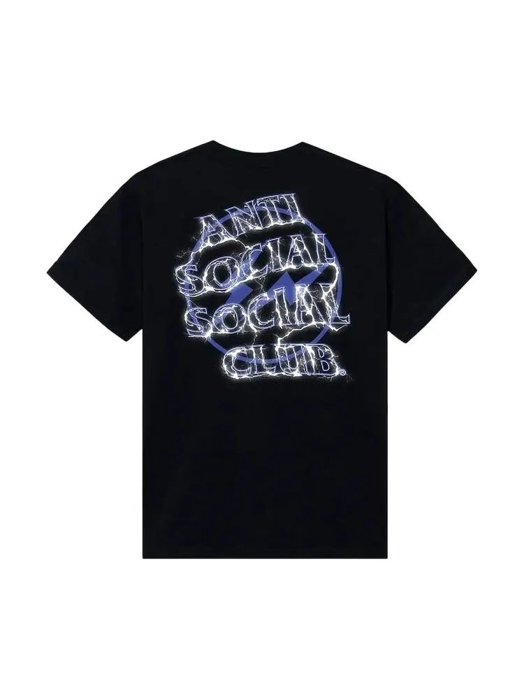 Футболка Anti Social Social Club x Fragment Bolt 'Black/Navy' — изображение 3 из 3, черный