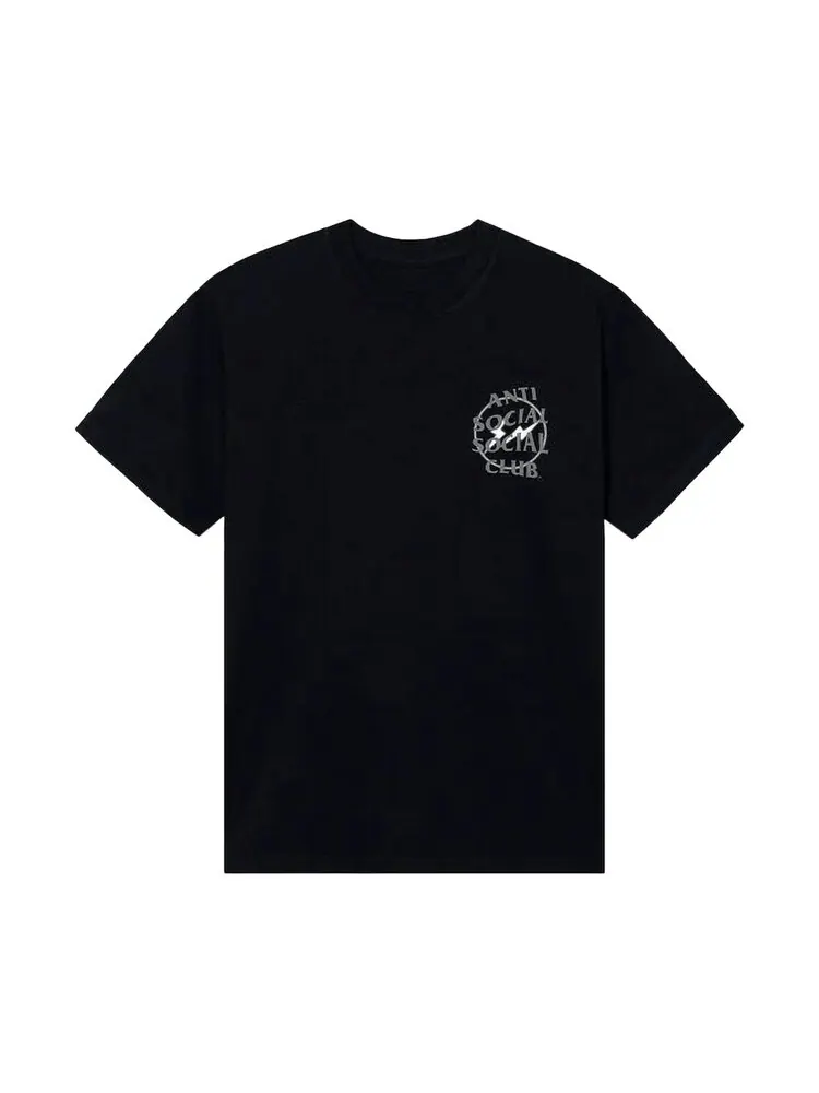 Футболка Anti Social Social Club x Fragment Half Tone 'Black/Grey' — изображение 2 из 3, черный
