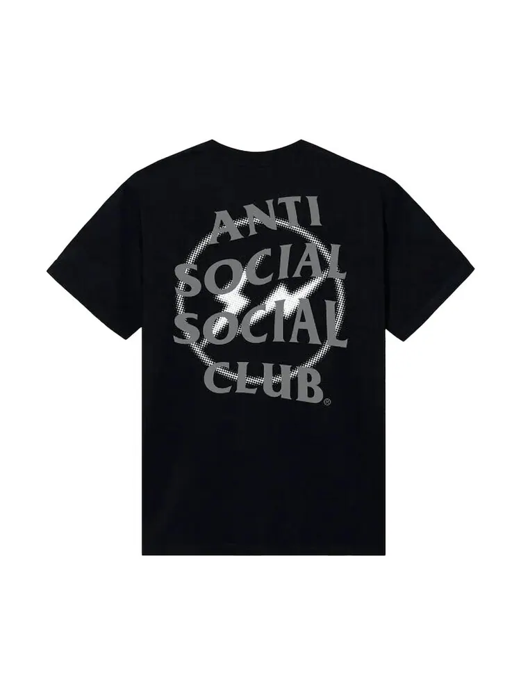 Футболка Anti Social Social Club x Fragment Half Tone 'Black/Grey' — изображение 3 из 3, черный