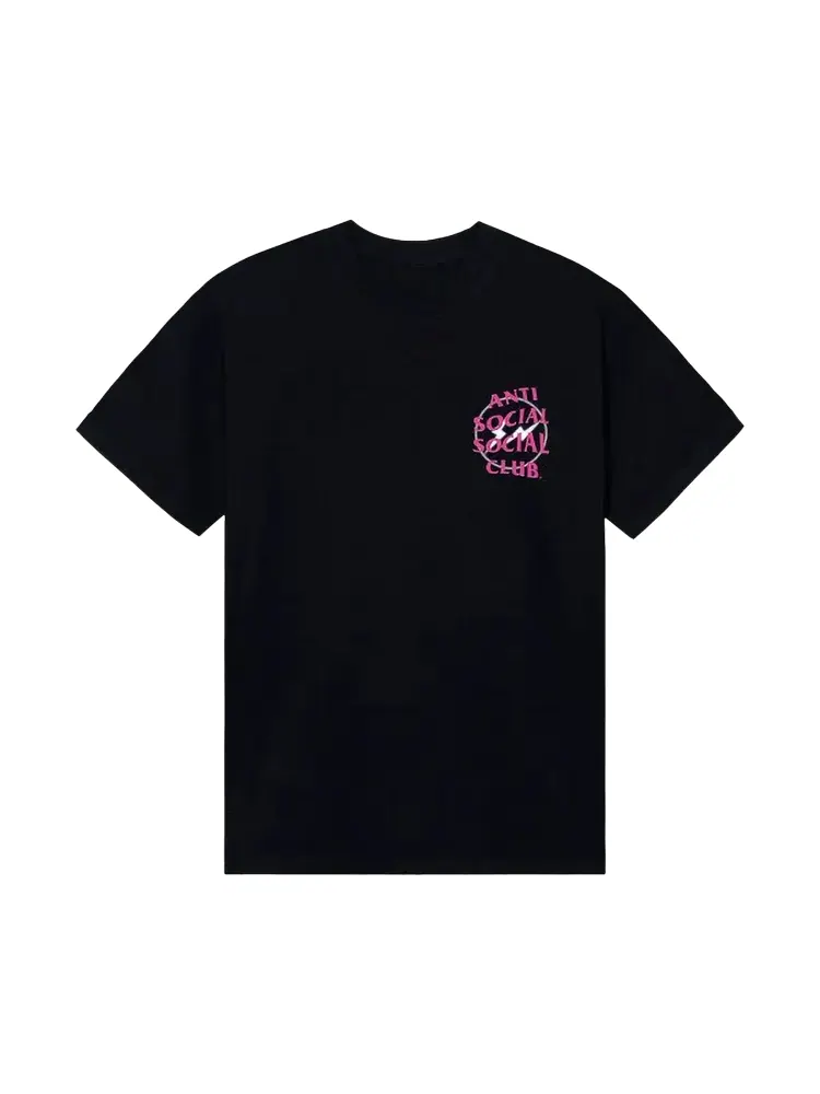 Футболка Anti Social Social Club x Fragment Half Tone 'Black/Pink' — изображение 1 из 3, черный