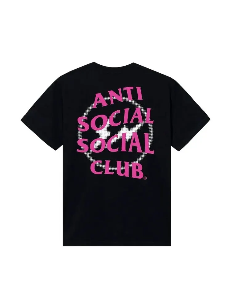 Футболка Anti Social Social Club x Fragment Half Tone 'Black/Pink' — изображение 3 из 3, черный