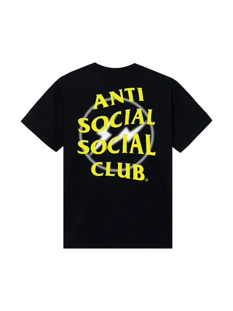 Футболка Anti Social Social Club x Fragment Half Tone 'Black/Yellow' — изображение 2 из 2, черный