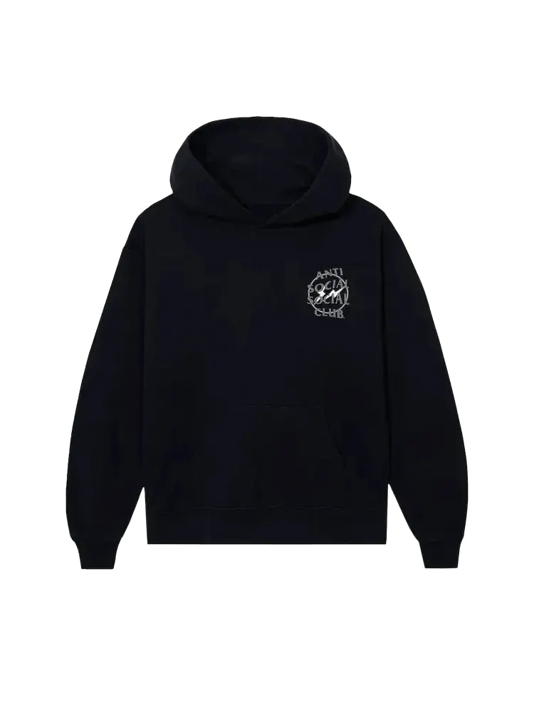 Худи Anti Social Social Club x Fragment Half Tone 'Black/Grey' — изображение 1 из 3, черный