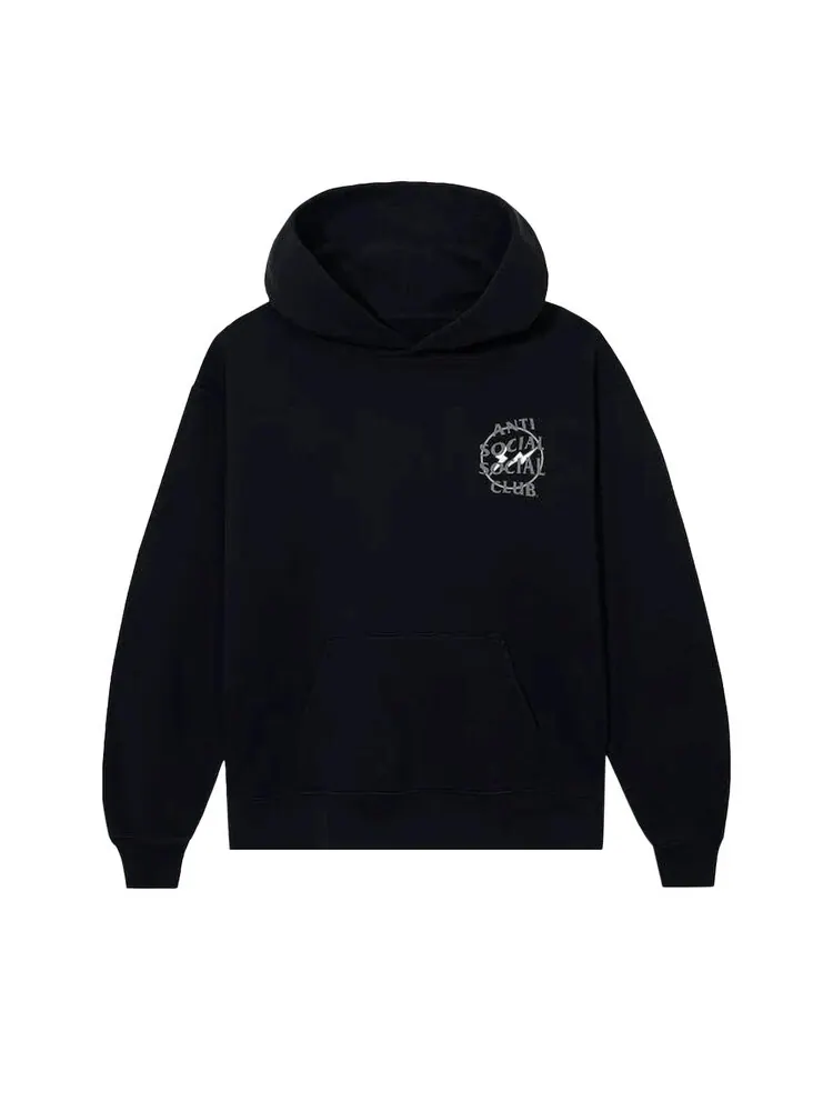 Худи Anti Social Social Club x Fragment Half Tone 'Black/Grey' — изображение 2 из 3, черный