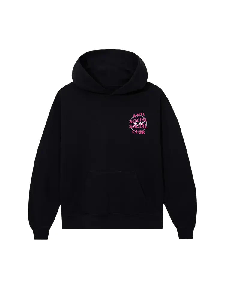 Худи Anti Social Social Club x Fragment Half Tone 'Black/Pink' — изображение 1 из 3, черный
