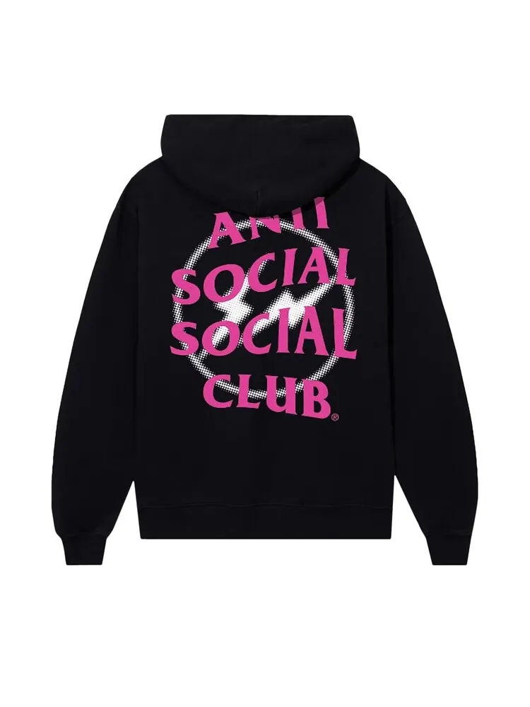 Худи Anti Social Social Club x Fragment Half Tone 'Black/Pink' — изображение 3 из 3, черный