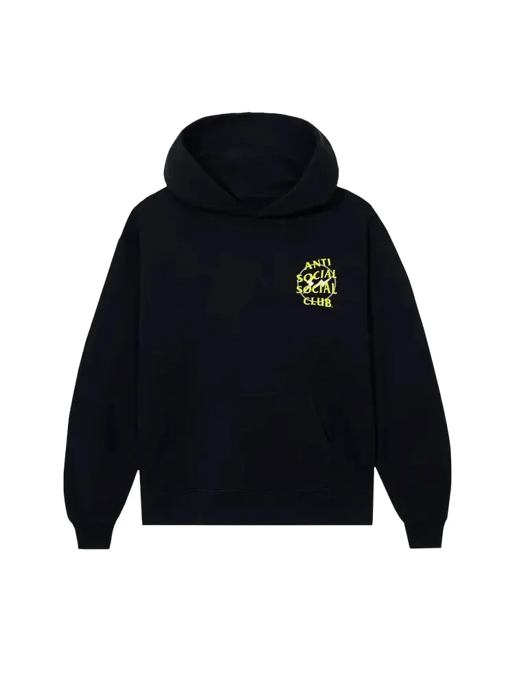 Худи Anti Social Social Club x Fragment Half Tone 'Black/Yellow' — изображение 1 из 2, черный