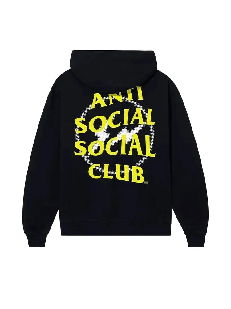 Худи Anti Social Social Club x Fragment Half Tone 'Black/Yellow' — изображение 2 из 2, черный