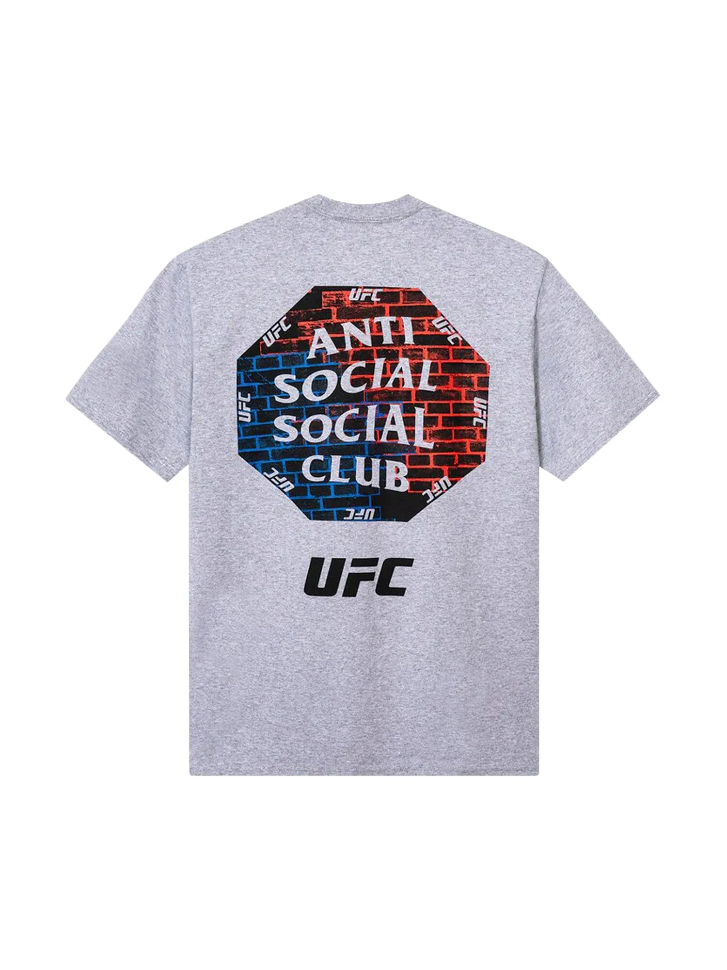 Футболка Anti Social Social Club x UFC Conned Heather Grey — изображение 2 из 2, серый