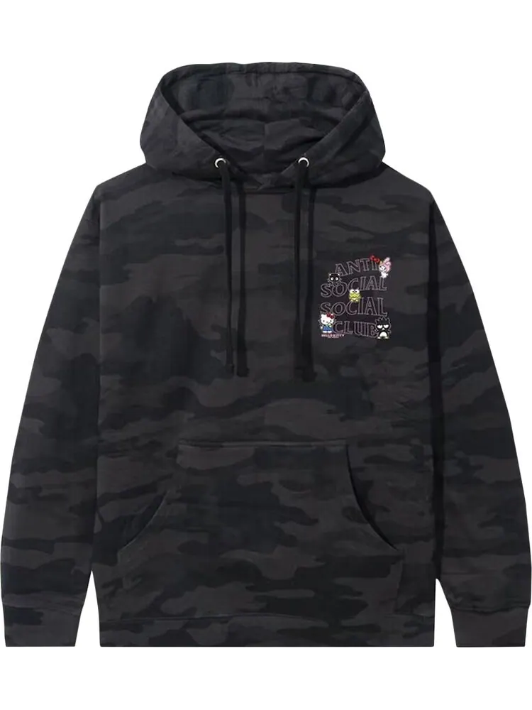 Худи Anti Social Social Club x Hello Kitty And Friends Hoodie 'Black Camo' — изображение 1 из 2, черный