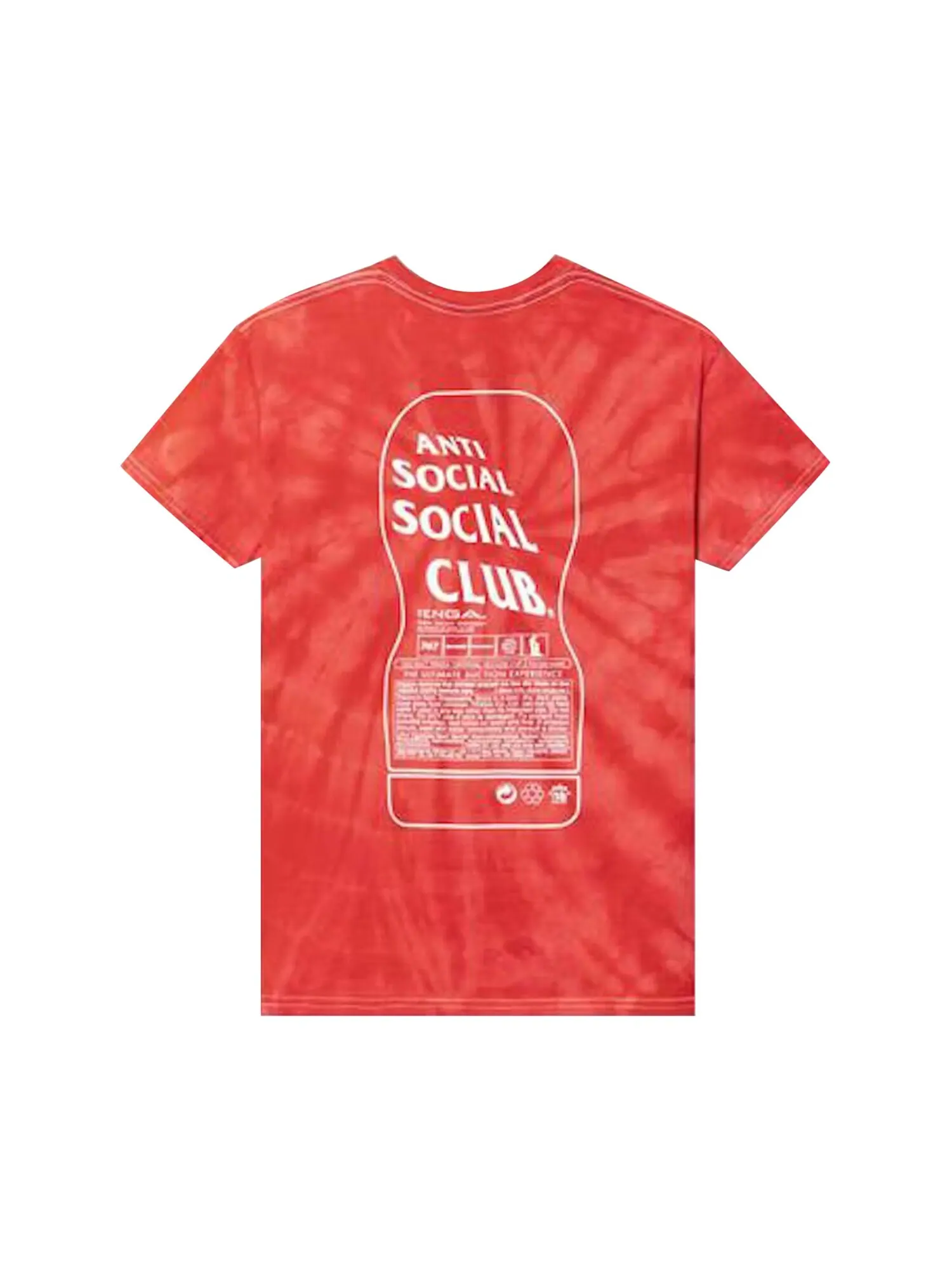 Футболка Anti Social Social Club Exhausted Red Tie Dye — изображение 2 из 2, красный