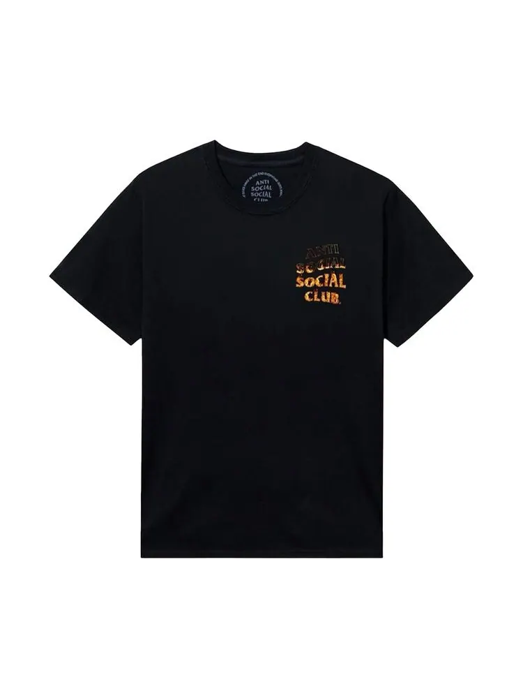 Футболка Anti Social Social Club Fire inside Yellow Flames Tee Black — изображение 1 из 2, черный