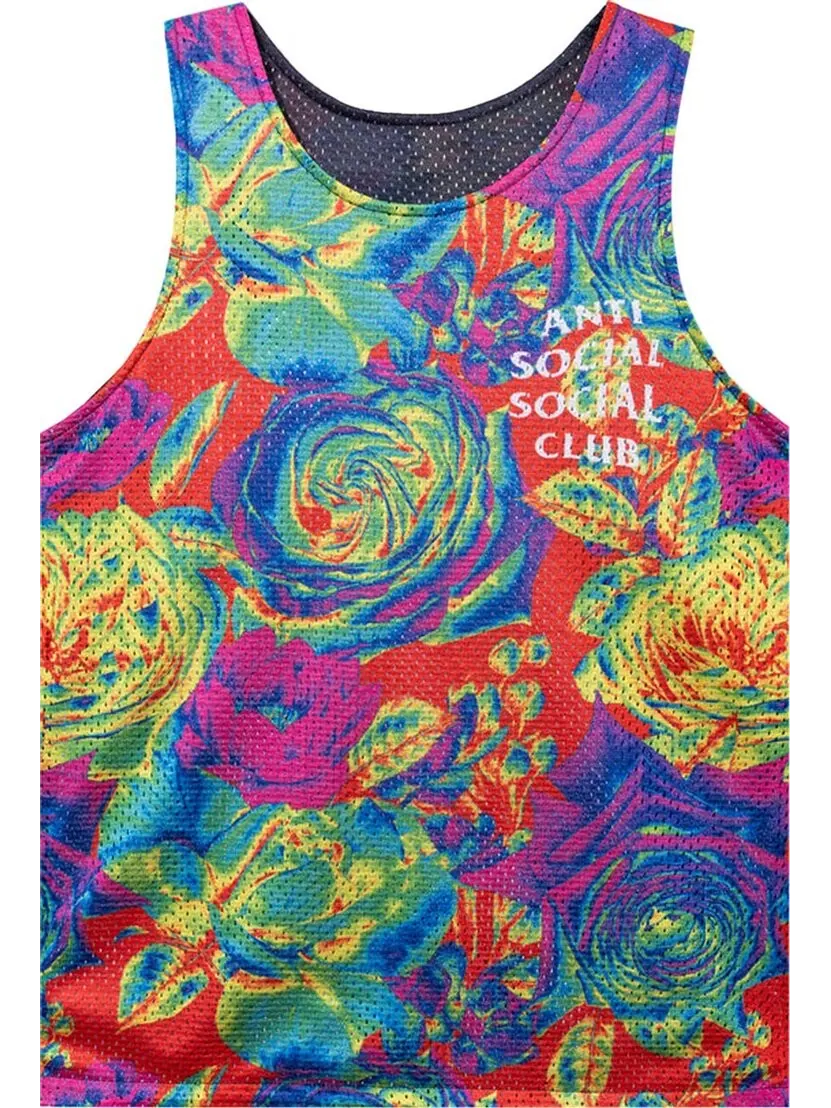 Топ Anti Social Social Club Pedals On The Floor Reversible Mesh Tank Top 'Multicolor' — изображение 2 из 3, мульти