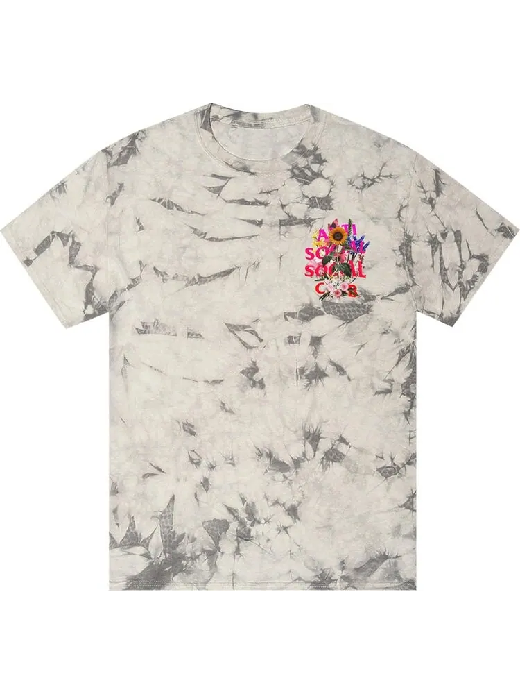 Футболка Anti Social Social Club Bouquet For The Old Days Tie Dye Tee 'Black' — изображение 1 из 2, бежевый