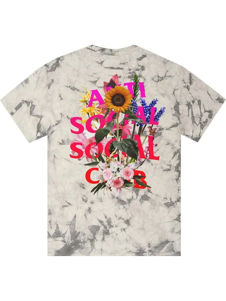 Футболка Anti Social Social Club Bouquet For The Old Days Tie Dye Tee 'Black' — изображение 2 из 2, бежевый