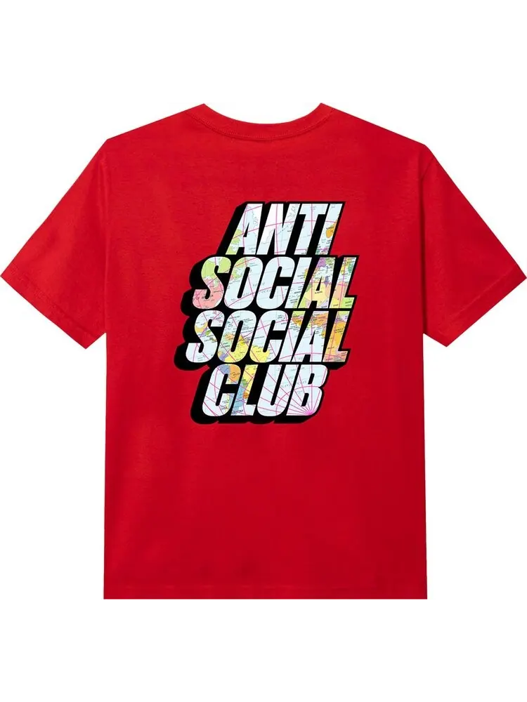 Футболка Anti Social Social Club Drop A Pin Tee 'Red' — изображение 2 из 2, красный
