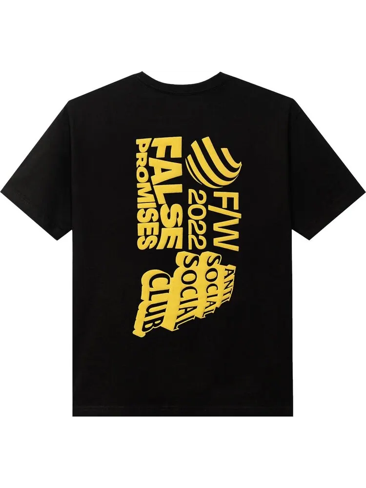Футболка Anti Social Social Club False Promises Tee 'Black' — изображение 2 из 2, черный