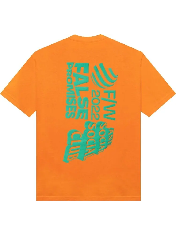 Футболка Anti Social Social Club False Promises Tee 'Orange' — изображение 2 из 2, оранжевый
