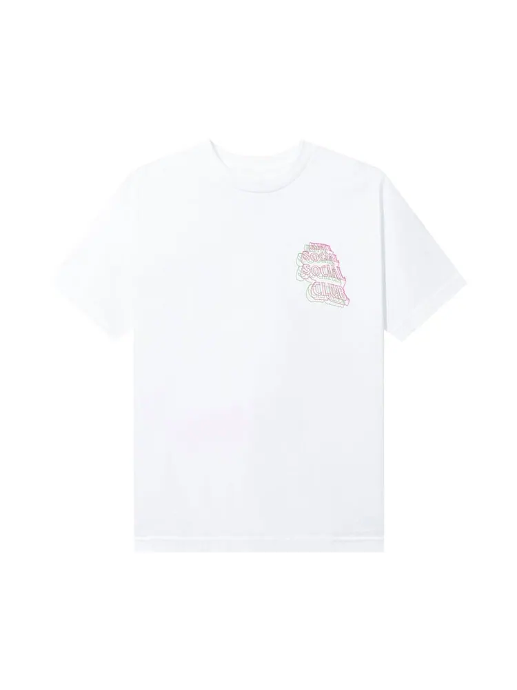 Футболка Anti Social Social Club Neon Lights And A Lot Of Rain 'White' — изображение 1 из 2, белый