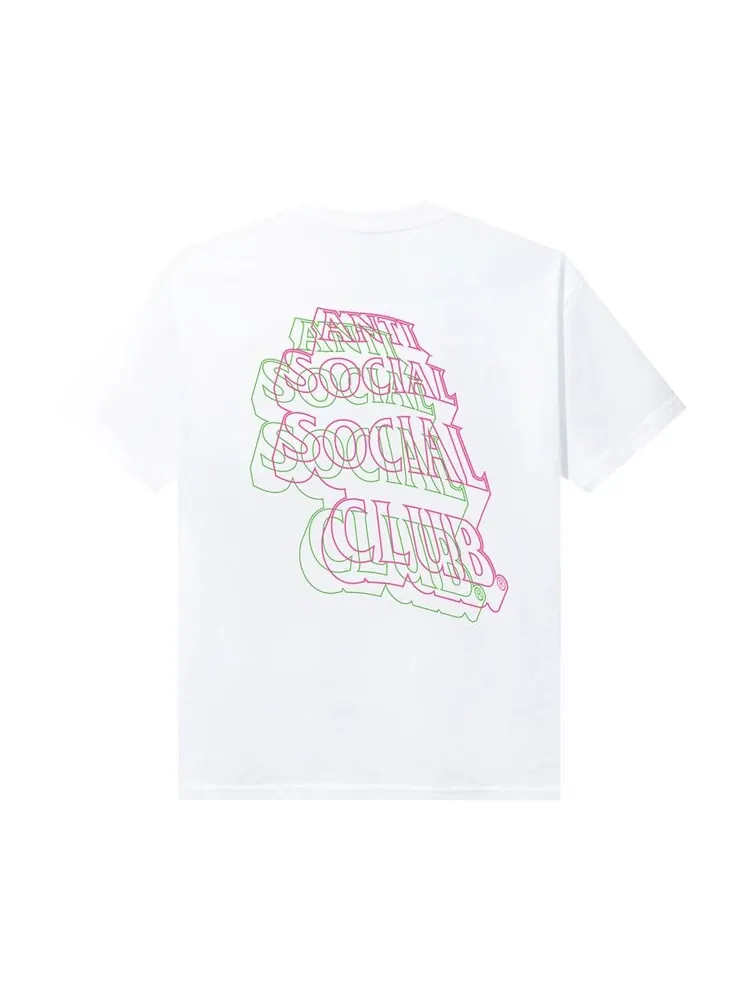 Футболка Anti Social Social Club Neon Lights And A Lot Of Rain 'White' — изображение 2 из 2, белый