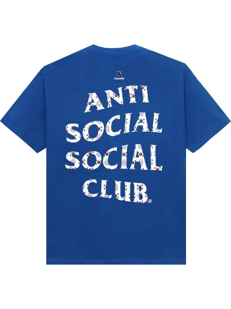 Футболка Anti Social Social Club x Case Study Flag Tee 'Blue' — изображение 2 из 2, синий