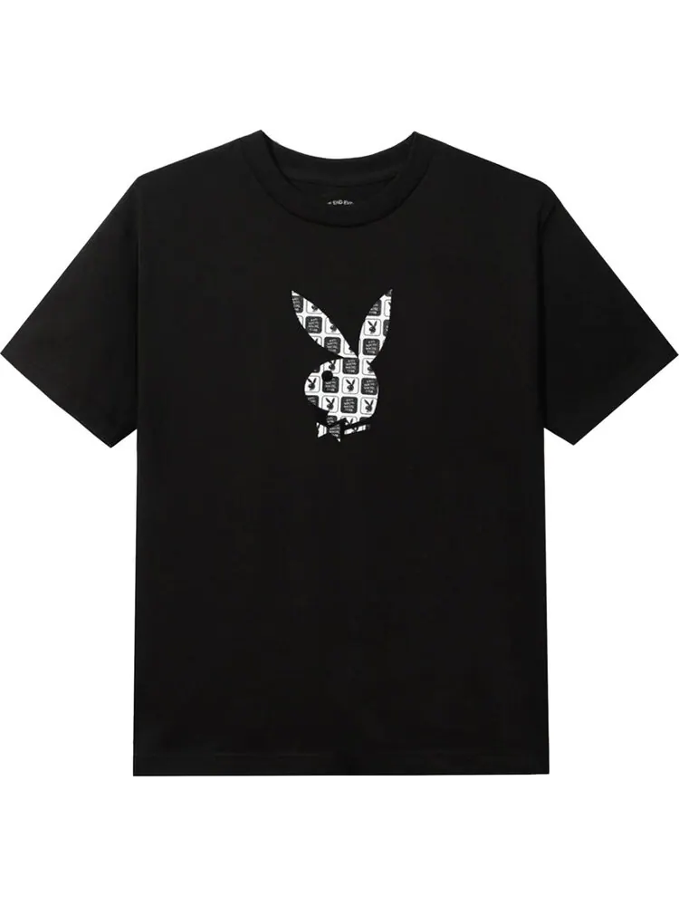 Футболка Anti Social Social Club x Playboy Checkered Tee 'Black' — изображение 1 из 2, черный