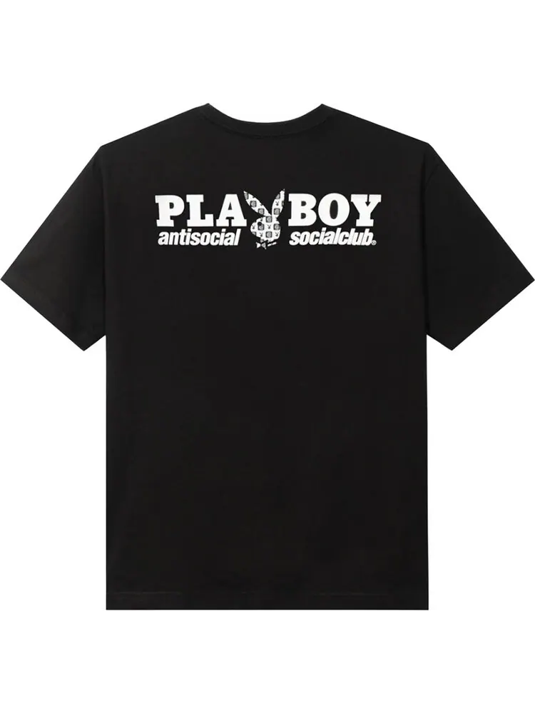 Футболка Anti Social Social Club x Playboy Checkered Tee 'Black' — изображение 2 из 2, черный
