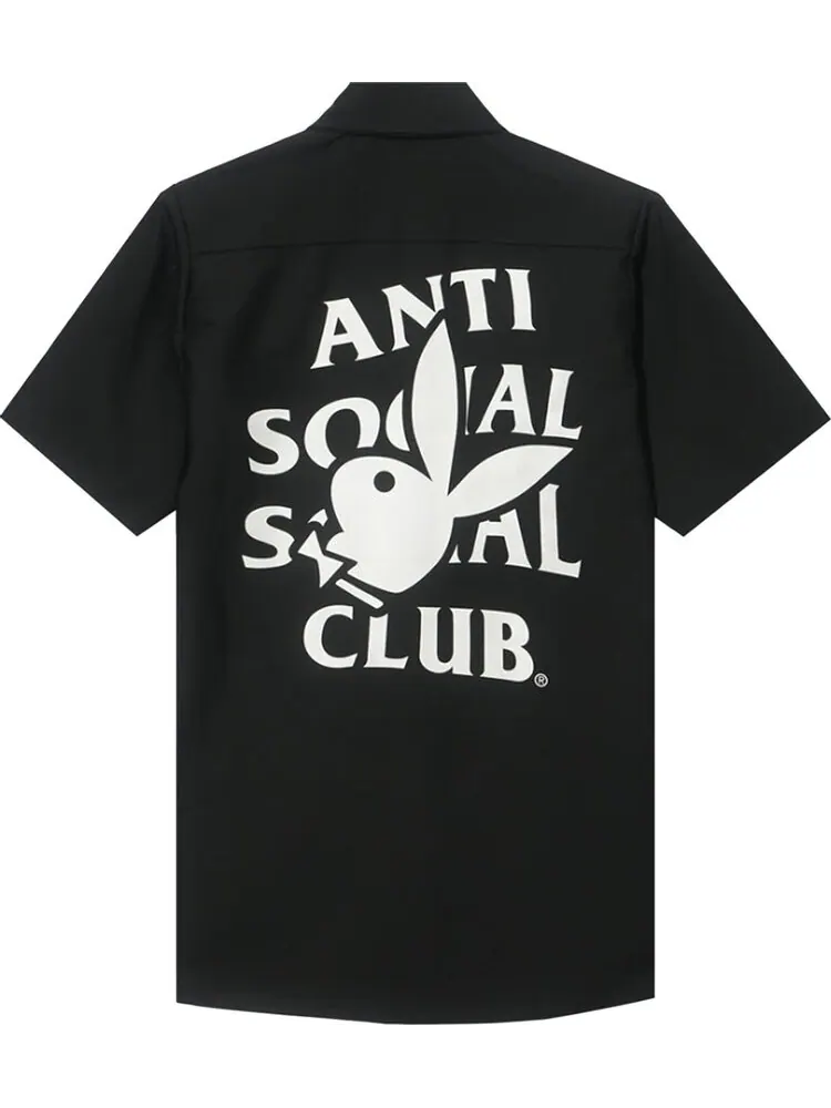 Рубашка Anti Social Social Club x Playboy Photographer Work Shirt 'Black' — изображение 2 из 2, черный