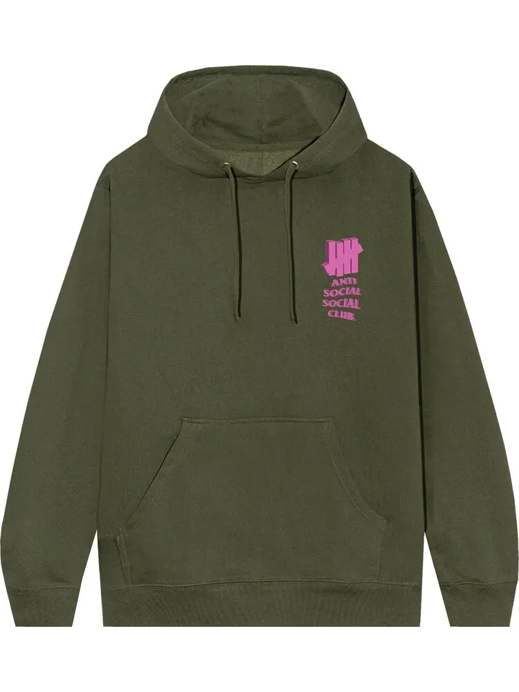Худи Anti Social Social Club 1st And La Brea Hoodie 'Army Heather' — изображение 1 из 2, зеленый