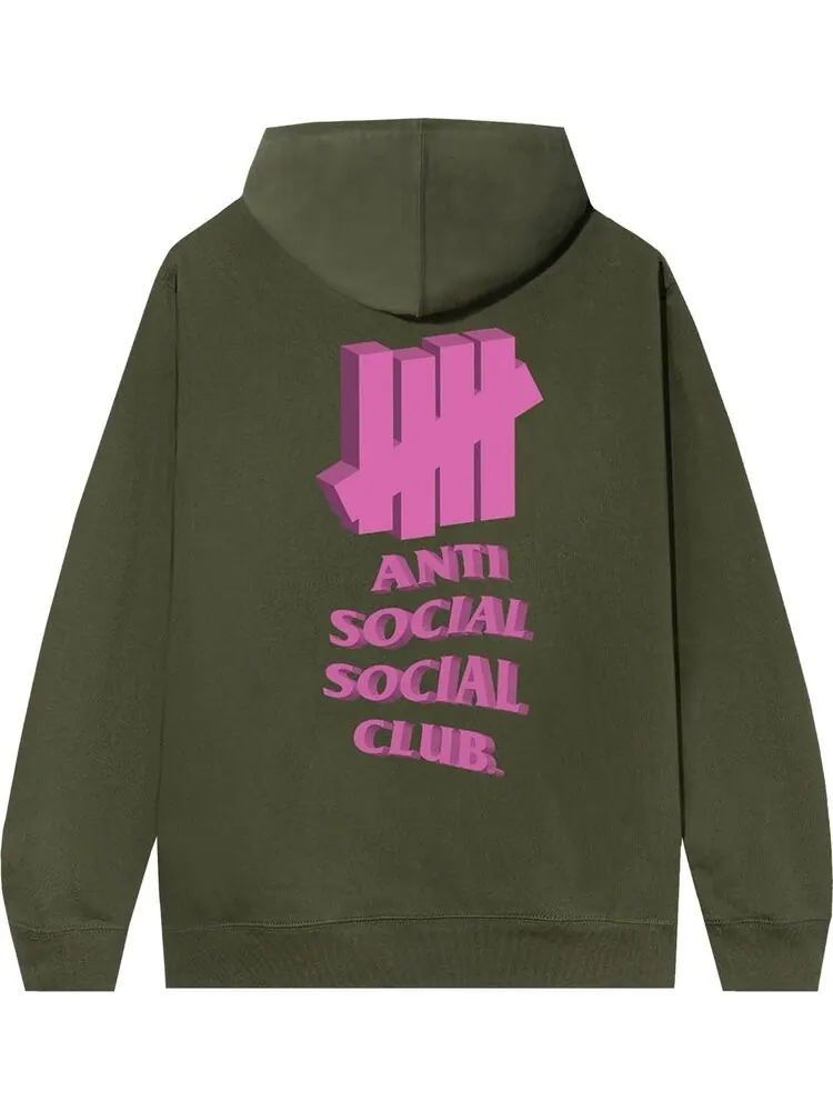 Худи Anti Social Social Club 1st And La Brea Hoodie 'Army Heather' — изображение 2 из 2, зеленый