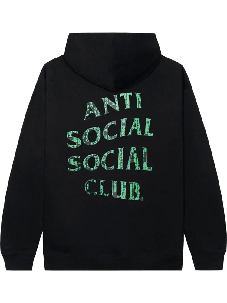 Худи Anti Social Social Club Glitch Hoodie Black — изображение 2 из 2, черный