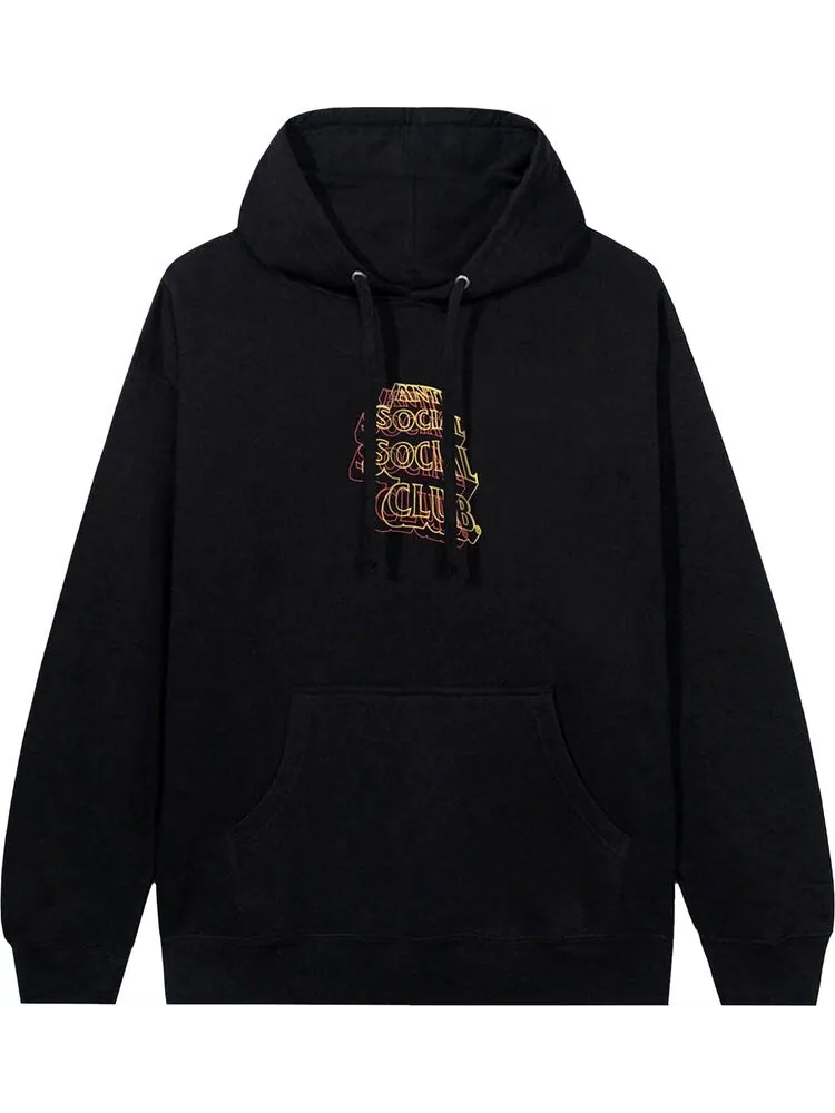 Худи Anti Social Social Club Neon Lights And A Lot Of Rain Hoodie 'Black' — изображение 1 из 2, черный