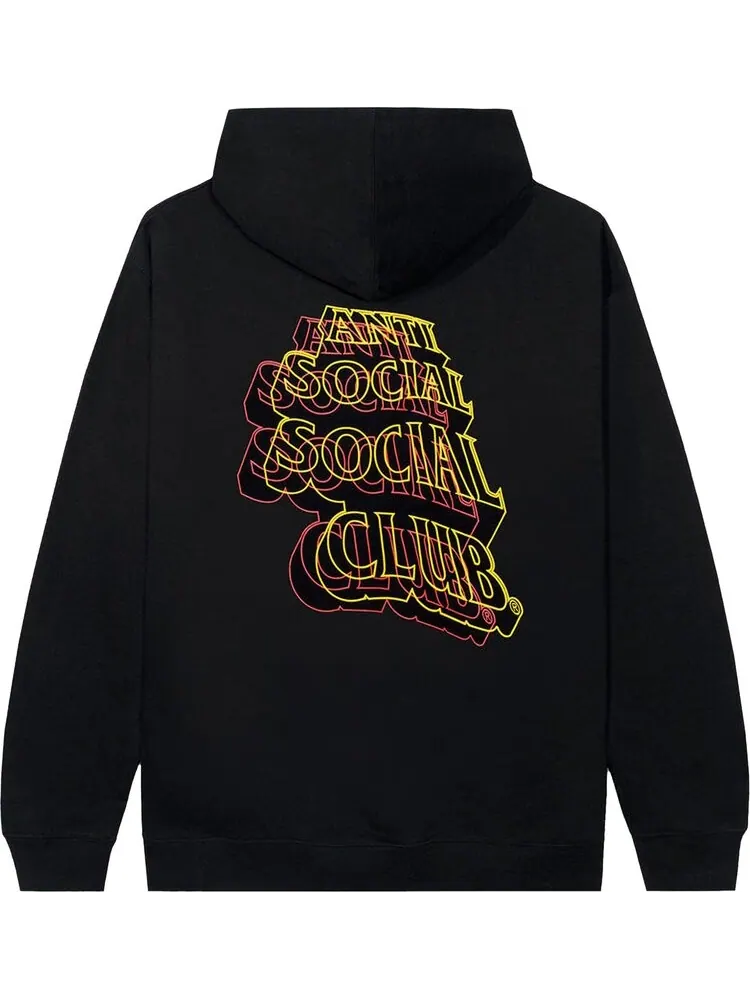 Худи Anti Social Social Club Neon Lights And A Lot Of Rain Hoodie 'Black' — изображение 2 из 2, черный