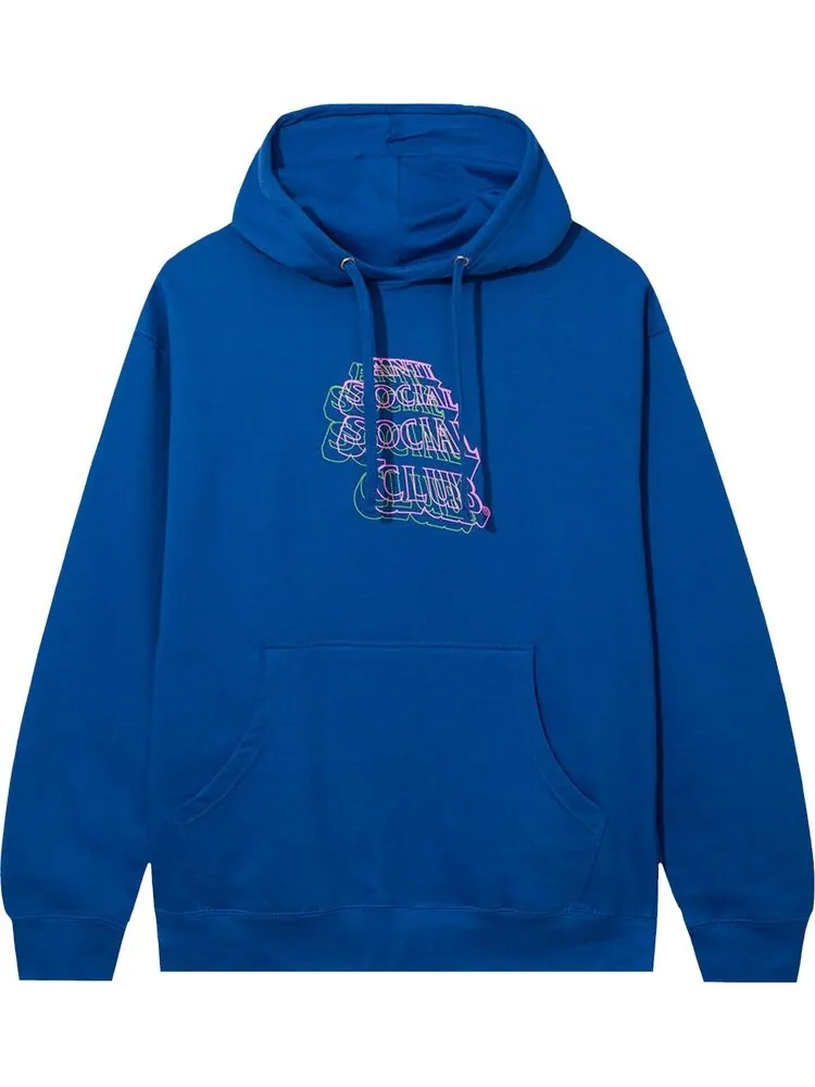 Худи Anti Social Social Club Neon Lights And A Lot Of Rain Hoodie 'Blue' — изображение 1 из 2, синий