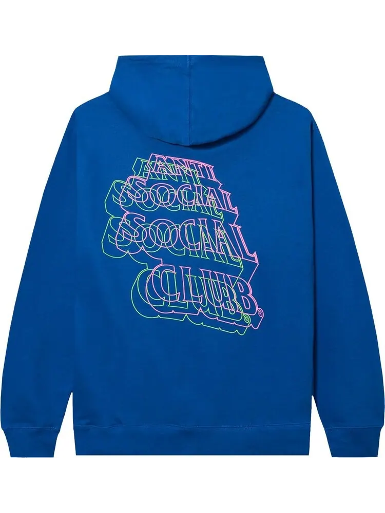 Худи Anti Social Social Club Neon Lights And A Lot Of Rain Hoodie 'Blue' — изображение 2 из 2, синий